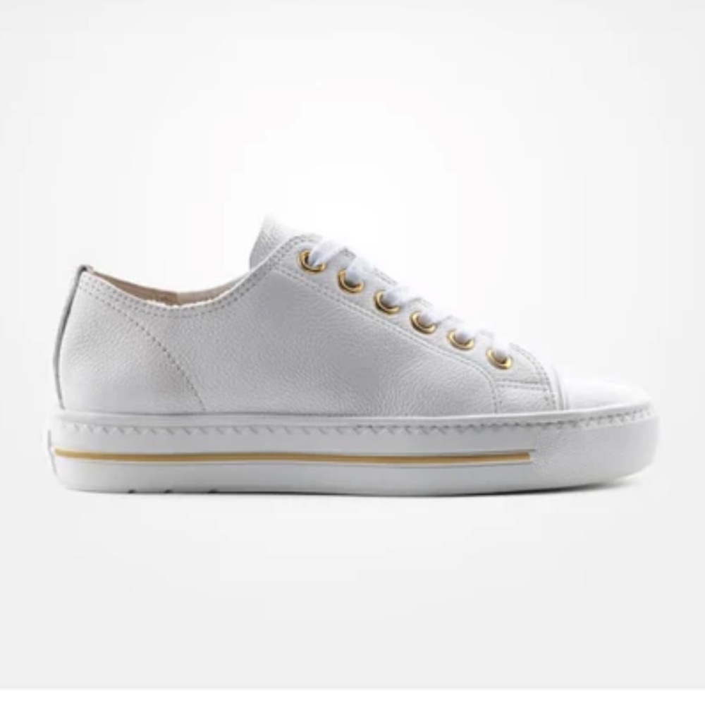 PAUL GREEN
White Women's White Sneakers with Gold Accents size Uk 3 US 5.5 NEW - Picture 6 of 17